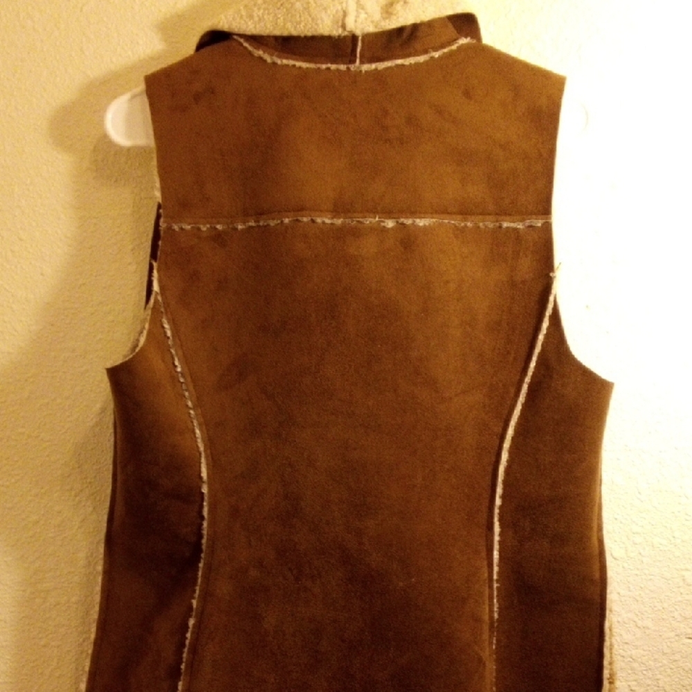 Chico's Tan and Cream Shearling Vest - Picture 4 of 5